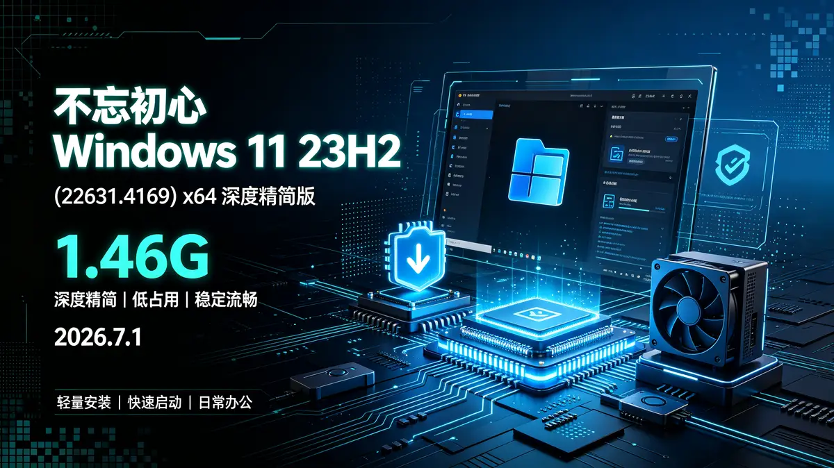 不忘初心 Windows 11 23H2, 深度精简版, 办公场景, 离线精简优化, 不忘初心 (1)