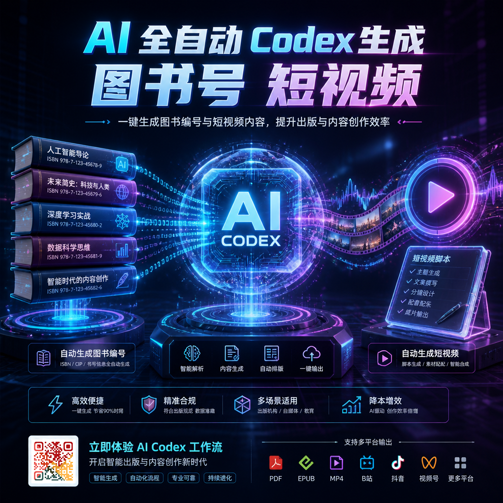 AI全自动Codex生成图书号短视频插图 AI短视频, 图书号视频, 视频合成, 微信读书, 语音生成, 字幕对齐, 背景音乐, 音频处理, FFmpeg, HyperFrames, VoxCPM, faster whisper
