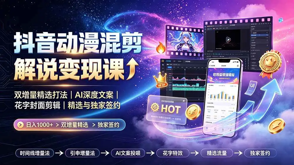 <a href='https://www.sblzyw.com/tag/%e6%8a%96%e9%9f%b3%e5%8a%a8%e6%bc%ab%e6%b7%b7%e5%89%aa%e8%a7%a3%e8%af%b4'>抖音动漫混剪解说</a>, <a href='https://www.sblzyw.com/tag/%e5%8f%8c%e5%a2%9e%e9%87%8f%e7%b2%be%e9%80%89%e6%89%93%e6%b3%95'>双增量精选打法</a>, <a href='https://www.sblzyw.com/tag/ai%e6%b7%b1%e5%ba%a6%e6%96%87%e6%a1%88'>AI深度文案</a>, <a href='https://www.sblzyw.com/tag/%e8%8a%b1%e5%ad%97%e5%b0%81%e9%9d%a2%e5%89%aa%e8%be%91'>花字封面剪辑</a>, <a href='https://www.sblzyw.com/tag/%e7%b2%be%e9%80%89%e7%ad%be%e7%ba%a6'>精选签约</a>, <a href='https://www.sblzyw.com/tag/%e6%97%a5%e5%85%a51000'>日入1000</a>+, <a href='https://www.sblzyw.com/tag/%e5%bc%95%e7%94%b3%e5%a2%9e%e9%87%8f%e6%b3%95'>引申增量法</a>, <a href='https://www.sblzyw.com/tag/%e6%97%b6%e9%97%b4%e7%ba%bf%e5%a2%9e%e9%87%8f%e6%b3%95'>时间线增量法</a>, <a href='https://www.sblzyw.com/tag/%e5%89%aa%e6%98%a0%e5%89%aa%e8%be%91'>剪映剪辑</a>, <a href='https://www.sblzyw.com/tag/%e6%96%87%e6%a1%88%e8%af%9d%e6%9c%af'>文案话术</a>, <a href='https://www.sblzyw.com/tag/%e5%8a%a8%e6%bc%ab%e8%b5%9b%e9%81%93'>动漫赛道</a>, <a href='https://www.sblzyw.com/tag/%e7%ad%be%e7%ba%a6%e7%8b%ac%e5%ae%b6'>签约独家</a>